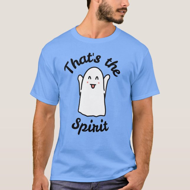 Det är andan - Cute Lycklig Ghost Design T Shirt (Framsida)