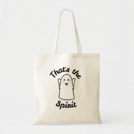 Det är andan - Cute Lycklig Ghost Design Tygkasse