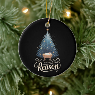 Det Är Anledningen Kristna Religiösa Jul Bibel Julgransprydnad Keramik