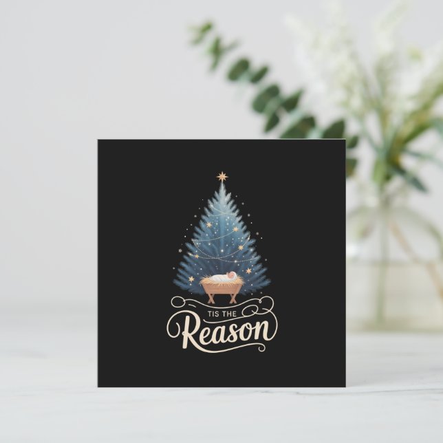 Det Är Anledningen Kristna Religiösa Jul Bibel Julkort (Stående Fram)