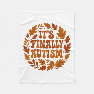 Det är äntligen Autism Höst Fleecefilt