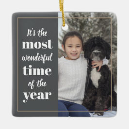 Det är årets mest underbara tid julgransprydnad keramik