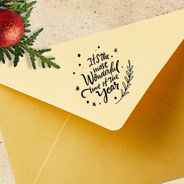 Det är årets mest underbara tid stämpel (It's The Most Wonderful Time Of The Year Rubber Stamp)