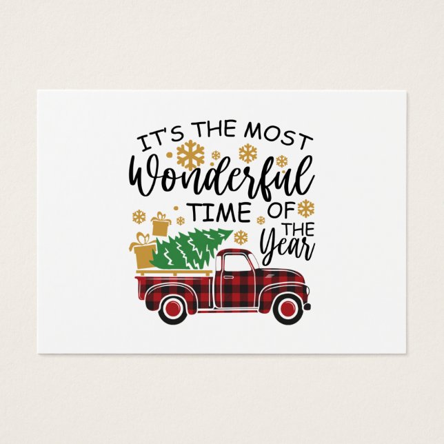 Det är årets mest underbara tid visitkort (Framsidan)