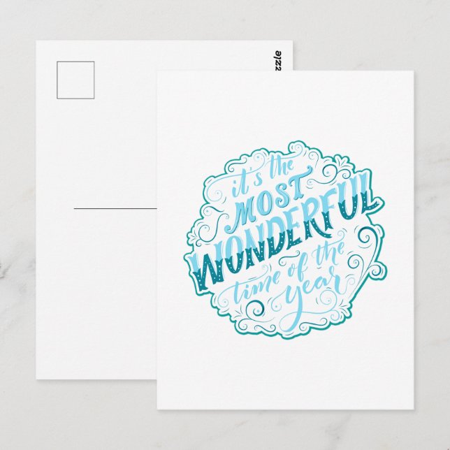 Det är årets mest underbara tid vykort (Fram/baksida)