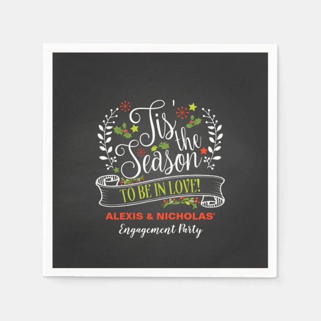 Det Är Årets Tid Jul/Högtid Pappersservett (Framsidan)