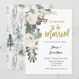 Det Är Årstiden Att Vara Gift Julblomster Inbjudningar