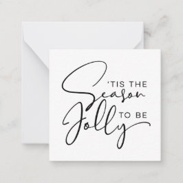 Det Är Årstiden Att Vara Glad Jul Anteckningskort