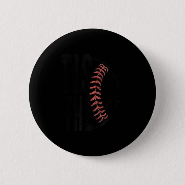 Det Är Årstiden Baseball,softboll Roligt Present K Knapp (Framsida)