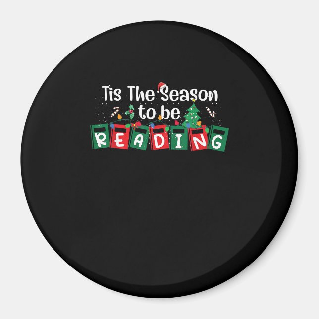 Det Är Årstiden För Att Läs Jul Lärarbok Magnet (Framsidan)