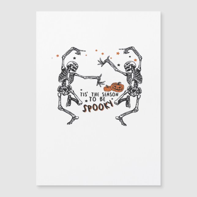 Det Är Årstiden För Skräckinjagande Halloween Skel (Framsida)