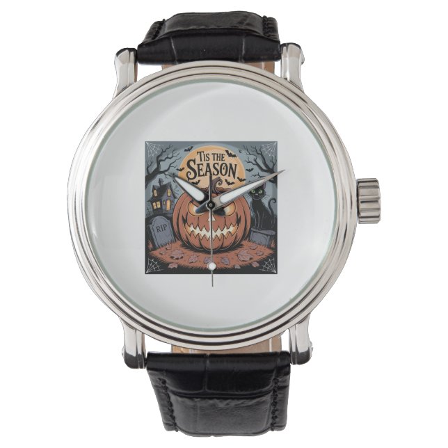 Det är årstiden Halloween Armbandsur (Framsida)