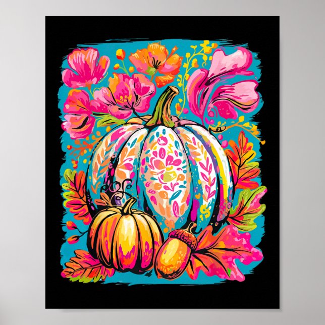Det Är Årstiden Pumpa Höst Fall Y'all Löv Tr Poster (Framsidan)