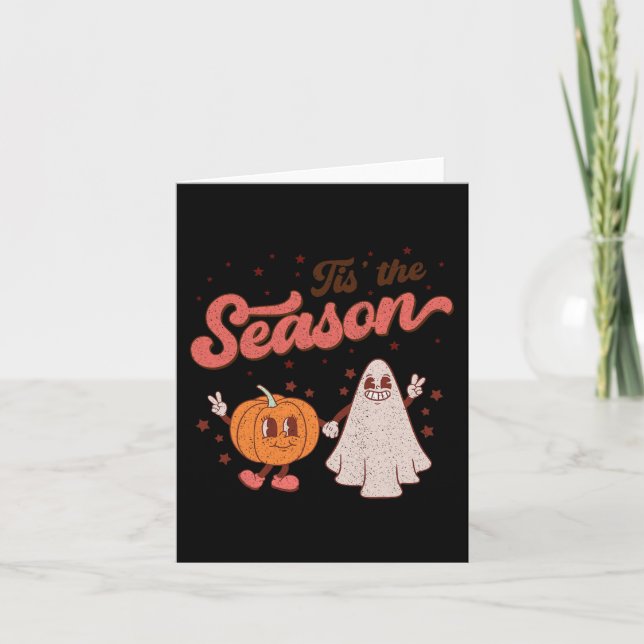 Det Är Årstiden Pumpa Krydda Höst Autumn Boo Hall Kort (Framsida)