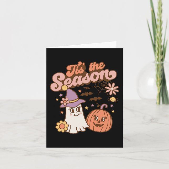 Det Är Årstiden Pumpa Krydda Höst Halloween Kort (Framsida)