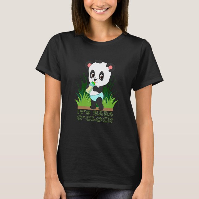 Det är Baba O'klocka Baby Panda Bear in Diaper wit T Shirt (Framsida)