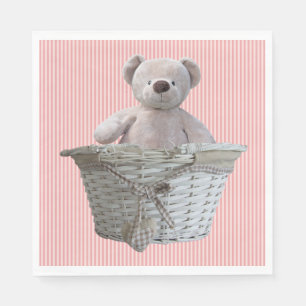 Det är baby shower för randar för flickanalle e pappersservett