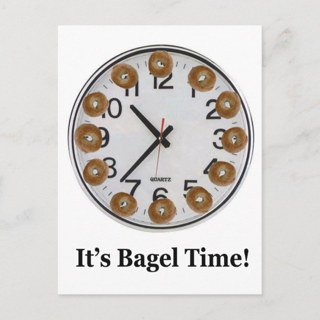 Det är Bagel Time! Vykort (Framsida)