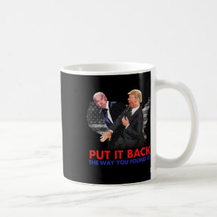 Det är bakåt du hittade det på ett lustigt sätt. kaffemugg