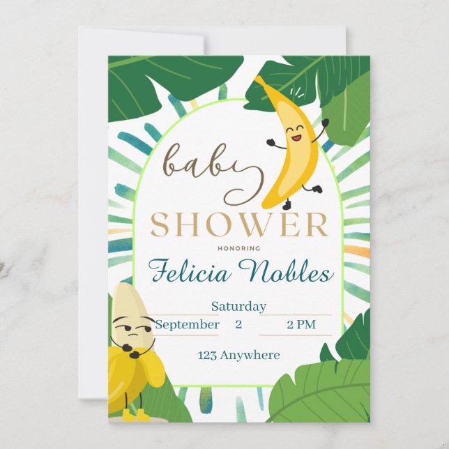 Det är Banana's baby shower-inbjudan Inbjudningar (Framsida)