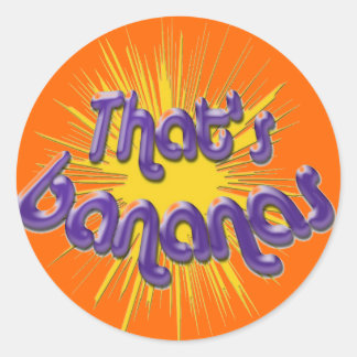 DET ÄR BANANAS RUNT KLISTERMÄRKE