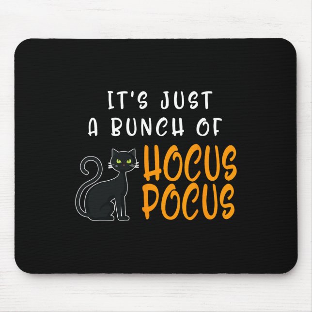 Det är bara en bunch av Hocus Pocuss Halloween Cat Musmatta (Framsidan)