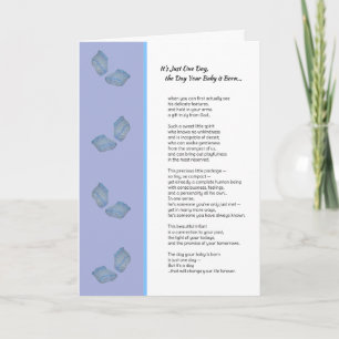 Det är bara en dag... Nyfödd bebis pojke Kort