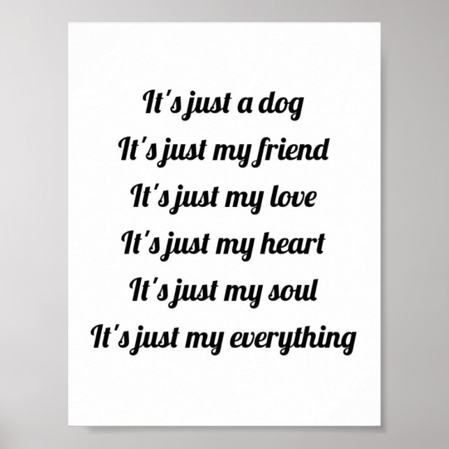 Det är bara en Hund Poster (Framsidan)