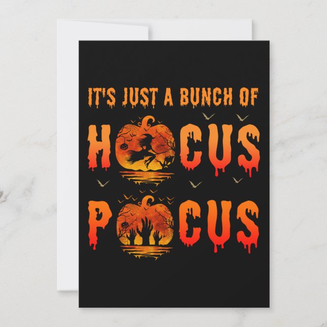 Det är bara en massa Hokus Pokus Halloween Inbjudningar (Framsida)