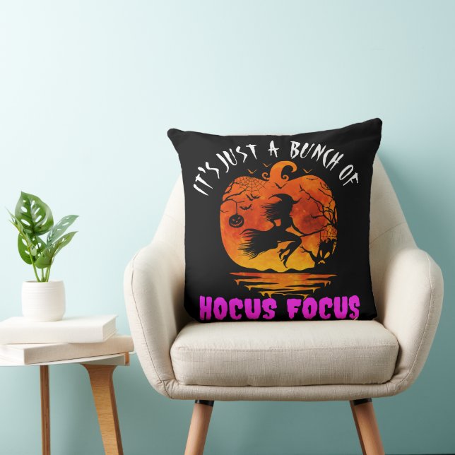 Det är bara en massa Hokus Pokus Pumpa Halloween Kudde (Stol)