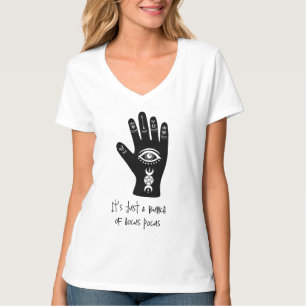 Det är bara en massa hokus pokus svart häxhand t shirt