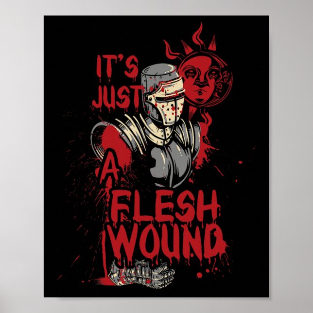 Det är bara en Mesh Wound Funny Halloween Poster (Framsidan)
