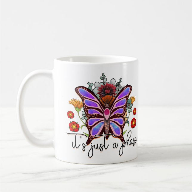 Det är bara en Phase Butterfly-inspirationsoffert Kaffemugg (Vänster)