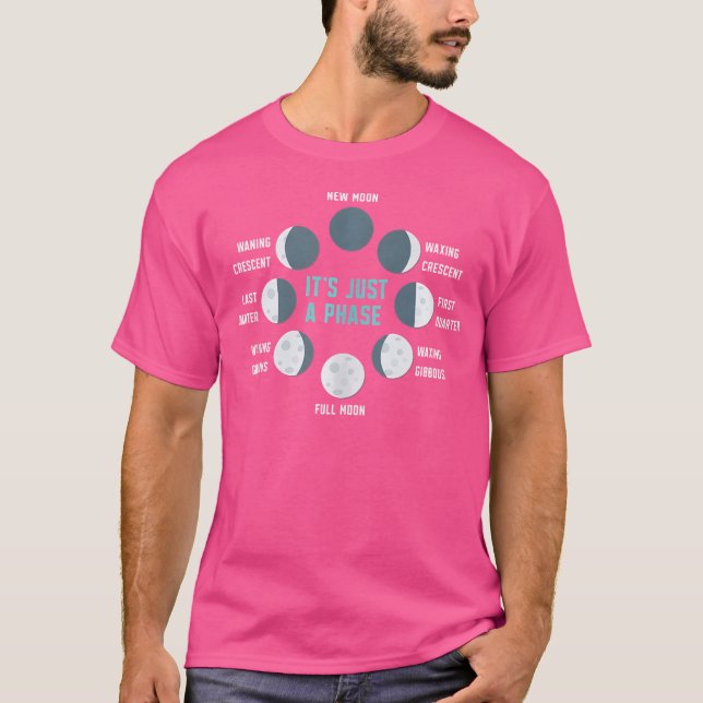 Det är bara en Phase Lunar Eclipse Astronomy Måne  T Shirt (Framsida)