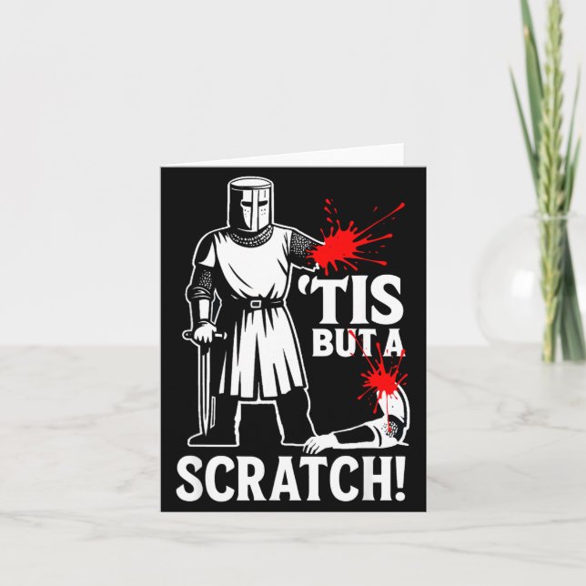 Det är bara en repa Rolig medeltida grafisk konst Kort (Framsida)