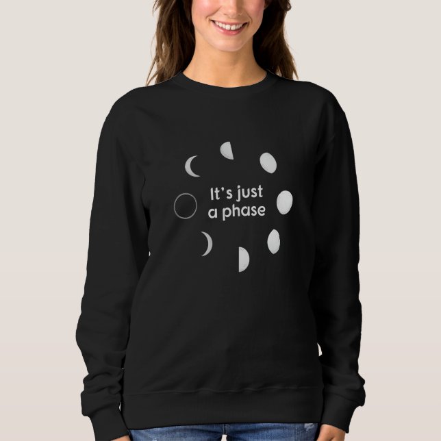 Det är bara ett Phase Solar System Måne Space T Shirt (Framsida)