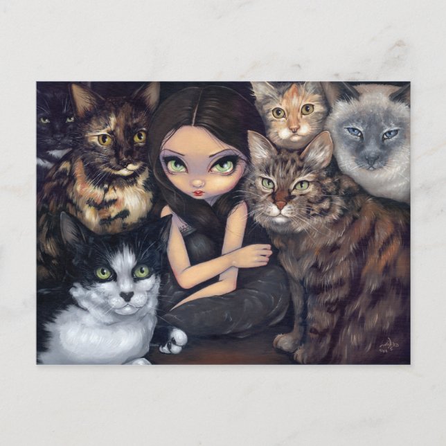 "Det är bara om kattkort" Vykort (Framsida)