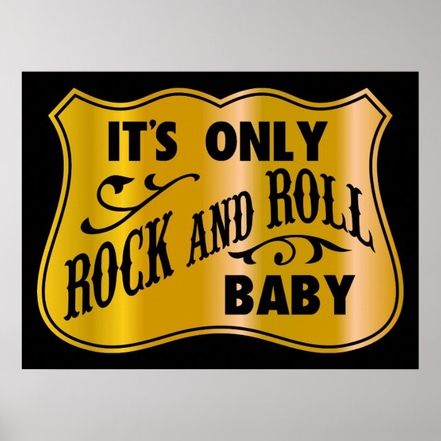 Det är bara Rock and roll Baby Poster (Framsidan)