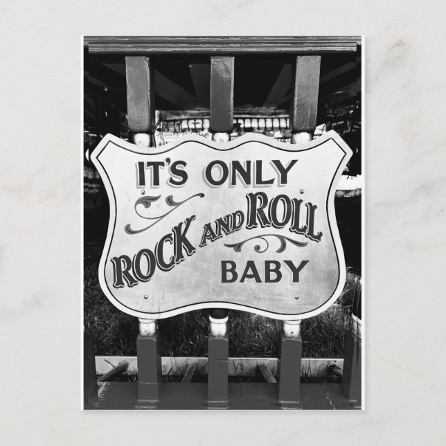 'Det är bara Rock och Roll Baby' Vykort (Framsida)