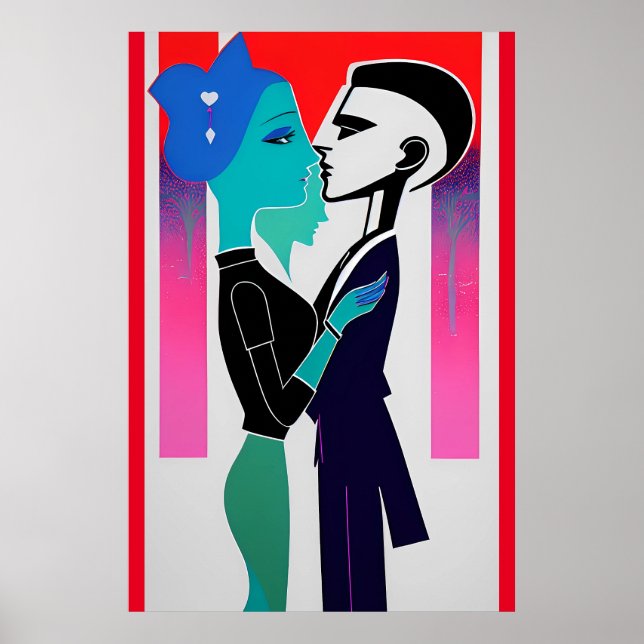 Det är bara vi, Baby Retrowave Art Poster (Framsidan)