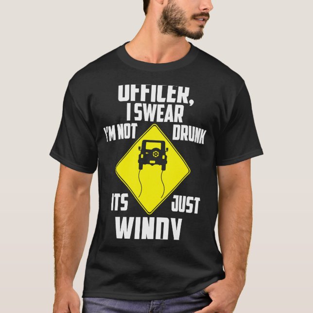 Det är bara Windy 4 x 4 off road SUV Fordon T Shirt (Framsida)