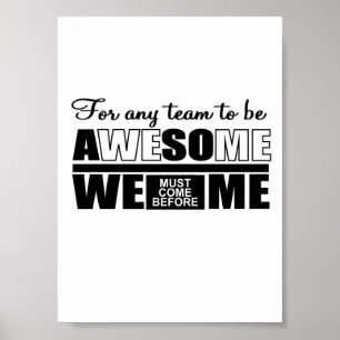 Det är bäst att arbeta som ett team poster