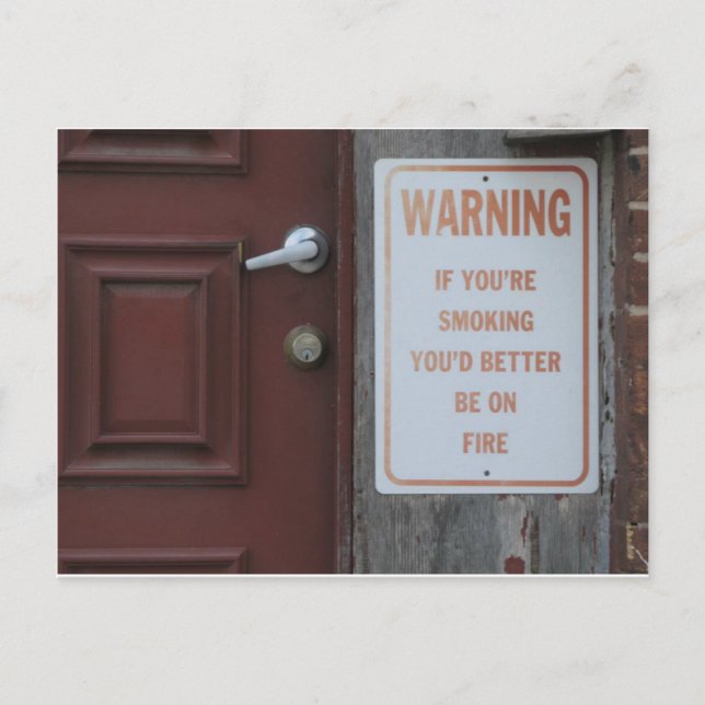 Det är bäst att du är på eld vykort (Framsida)