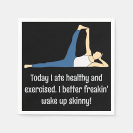 "Det är bäst att vakna upp smala" - Lustigt Cockta Pappersservett