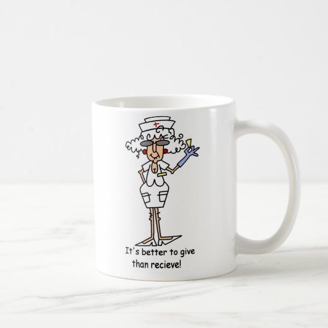 Det är bättre att ge sig än mottar! kaffemugg (Höger)