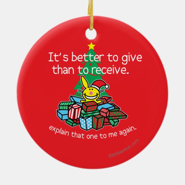 Det är bättre att ge sig julgransprydnad keramik (Baksidan)