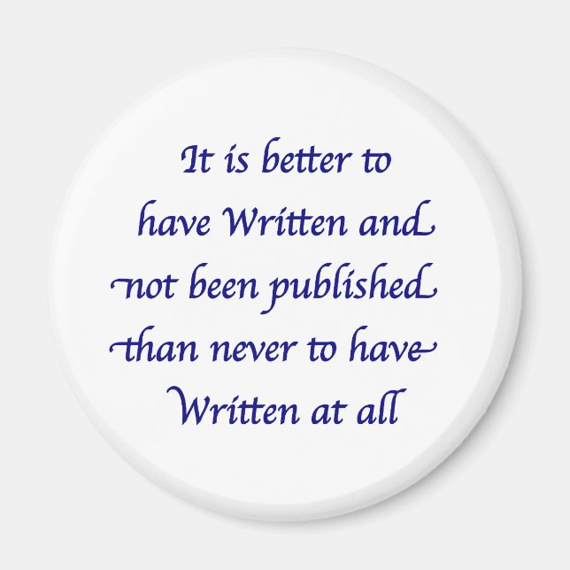 Det är bättre att ha skrivit magnet (Framsidan)