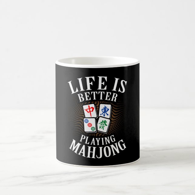 Det är bättre att spela Mahjong Funny Mahjong Mamm Kaffemugg (Center)