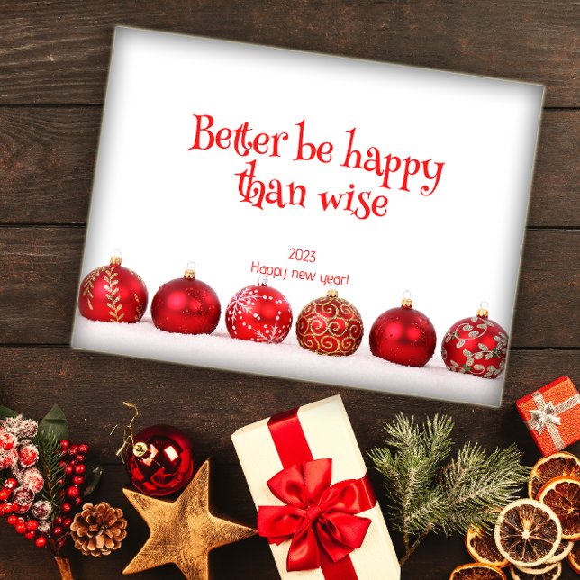 Det är bättre att vara lycklig än gott nytt år pos poster (Skapare uppladdad)