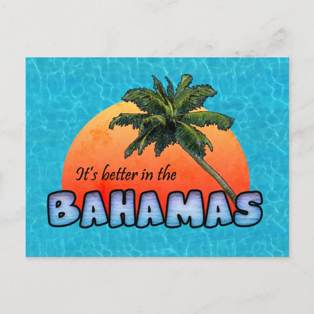Det är bättre i Bahamas Vykort (Framsida)